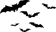 six bat silhouettes